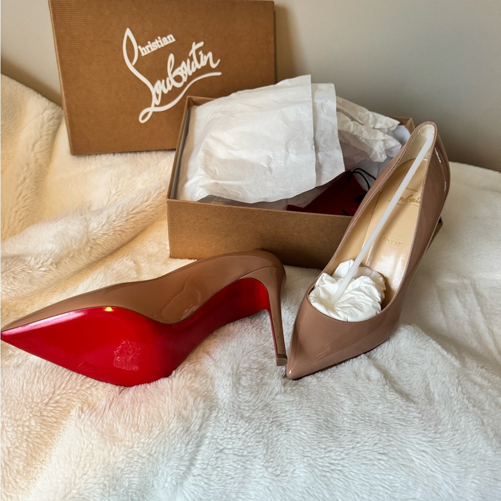 Christian Louboutin Brown Heels with Red Soles